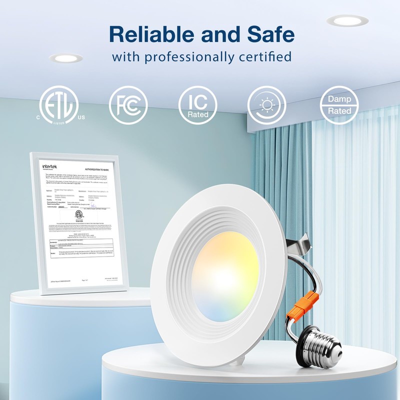 Amico 24 Pack 4 inch 5CCT LED Recessed Lighting, Dimmable,