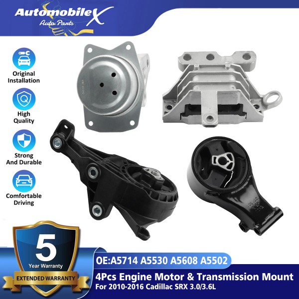 Unbranded 4PCS Engine Motor Mount Kits for 2010-2011 SRX V6