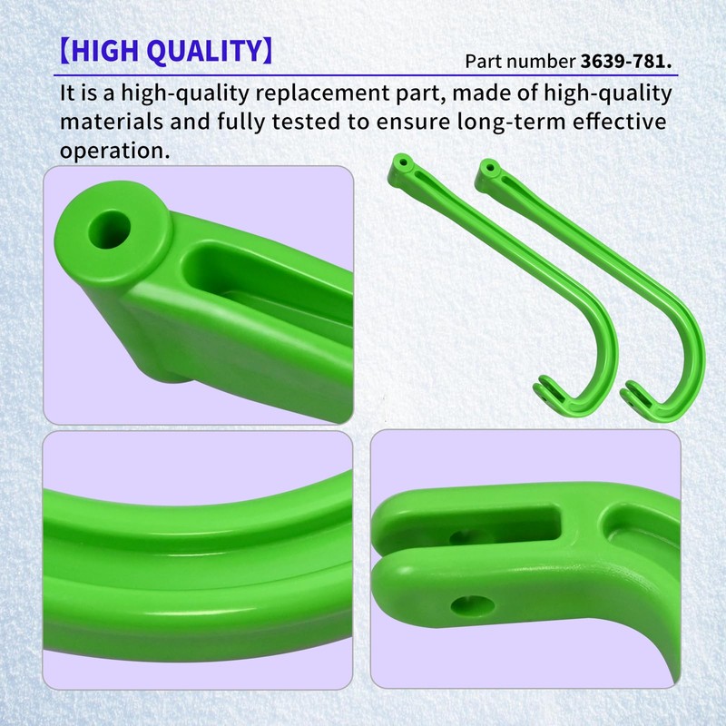 One Pair Vsttar 3639-781 Pair Green Snowmobile Ski Handle, Ski