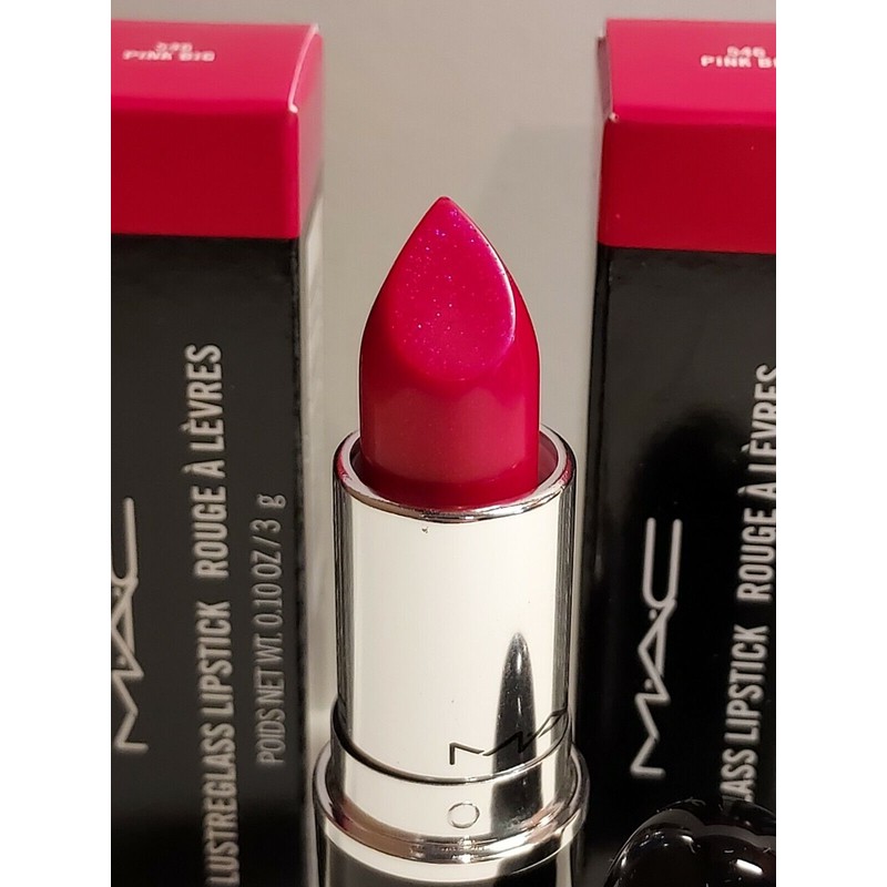 MAC Lustreglass Lipstick *PINK BIG* / .10 oz - FULL