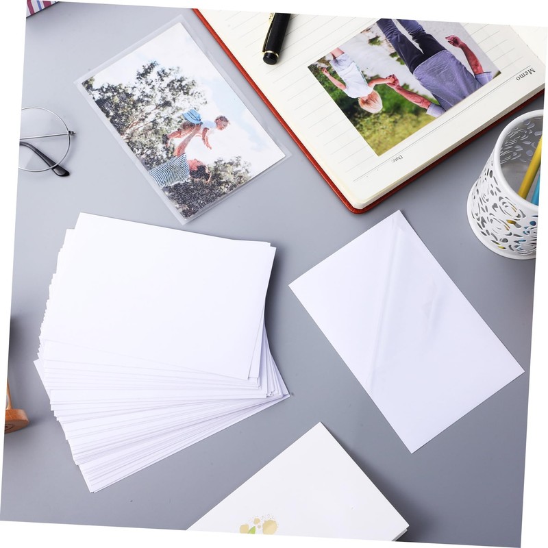 Tofficu 50Sheets Self Laminating Photo Sheets Laminating Pouches Easy to