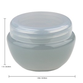 Beauticom 10G/10ML GRAY Color (24 Pieces) Frosted Container Jars with Inner Liner and Lid for Scrubs, Salves, Creams, Lotions, Makeup Cosmetics, Nail Accessories, Beauty Aids- BPA Free