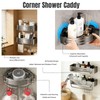2Pcs Corner Shower Shelf Caddy Suction Cup, No Drill Hole