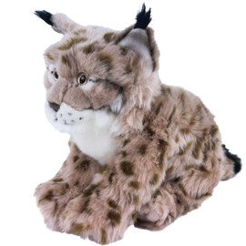 Teddys Rothenburg Cuddly toy lynx sitting 27 cm beige/black plush toy plush lynx