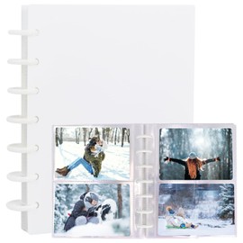 Tugle Photo Album 4x6 Photos, 80 Pockets Hard Cover Small Mini Capacity Pictures Album for Family Wedding Anniversary Baby Vacation (White)