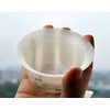 Liang baobao Ice Jade White Porcelain Gaiwan,5oz Teacup Suet-fat Jade