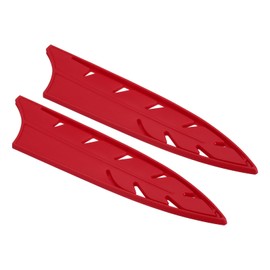 PATIKIL Knife Sheaths for Kitchen Knife for 8" Chef Knife, 2 Pcs Knife Edge Guard, Knife Sheath Covers Sleeves, Feathered Chef's Knife Set, Red, 8.5"x 2"