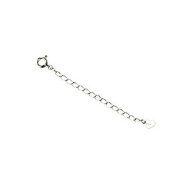 Diamond World Women's Jewelry, White Gold (K10WG) Adjuster Chain, 2.2 inches (5.5 cm), Azuki Type, White Gold