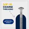 3/8" x 7" (50 Pack) Galvanized Carriage Bolt Kit, Grade