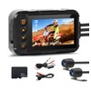 CAMECHO Motorcycle Dash Cam Front and Rear, Night Vision Dash