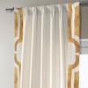 HPD Half Price Drapes Bordered Solid Cotton Curtains for Bedroom