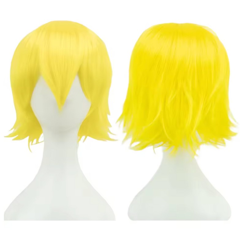 12 Inch Short Bob Wig with Bangs - Synthetic Cosplay