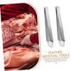 GLEAVI 3Pcs Cooking Tweezers Tip Food Tweezers for Fish Deboning