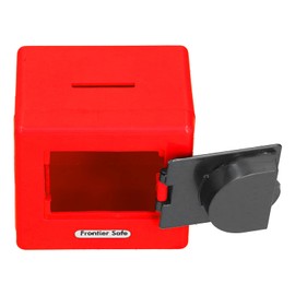 Kids Mini Money Safe Box Coded Lock Coin Cash Saving Case for Children Room Decoration (Red)