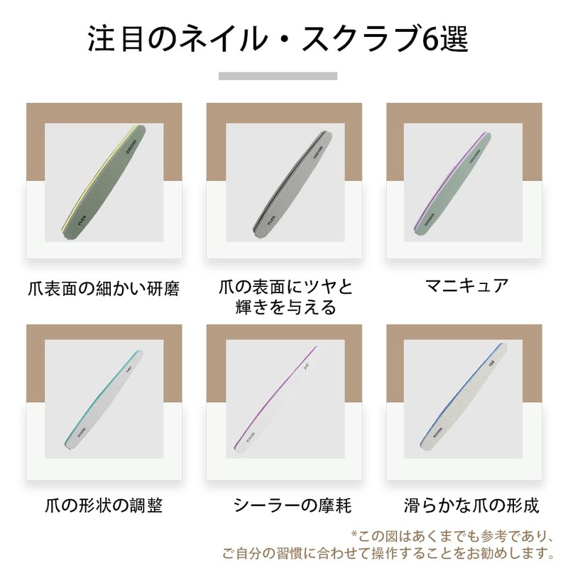 Nail File, 150/180/240/1000/4000 Grit, EVC Material, For Gel Nails, Set