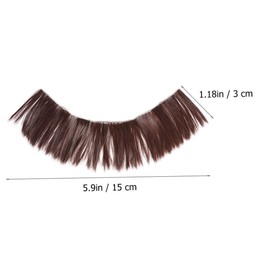 KONTONTY 6pcs High Temperature Doll Wigs Straight Hair DIY Accessory for Realistic Doll and Repair for Crafting