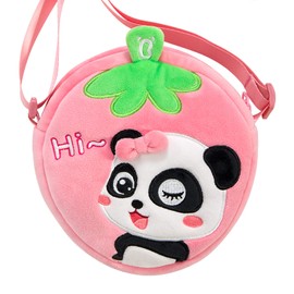 BabyBus Baby Bath Miu Miu Strawberry Pochette - Outing Pochette Kids Bag Purse Plush Toy (2-6 Years)