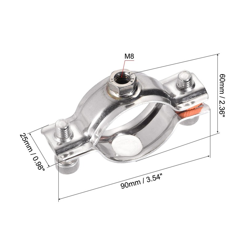 uxcell Wall Ceiling Mount Pipe Supports, 304 Stainless Steel Adjustable