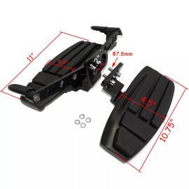 HONGK Black Front Driver Floorboard & Screws for Honda Goldwing Valkyrie GL1800 F6B