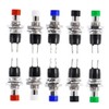 Hohopeti Set of 12 Mini Spst Momentary Latching Push Buttons