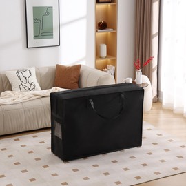 Folding Mattress Storage Bag, Carry Case for Trifold Memory Foam Mattress, Convenient Moving and Travel Storage (Fits4”Full Mattress, Black)