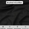 MOONLIGHT20015 Fitted Sheet Single 40cm Soft Brushed Microfiber with Satin