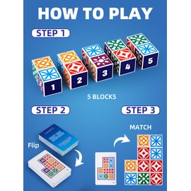 FARSEE Juego de emparejar, Juego para Fiestas, Pensamiento rápido para completar Las Combinaciones, Mejora la Capacidad de razonamiento, Juega con hasta 4 Jugadores o en Grupos pequeños. (Azul)
