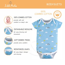 Little Peaches Baby Girl 15-Piece Newborn Essentials Set – 100% Cotton, Soft & Breathable – Clothes & Accessories, 6-9 Months – Rain & Shine