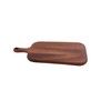 Point Virgule Walnut Wood Serving Board with Handle, Perfect for