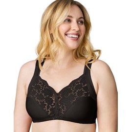 Wonderbra Full Support Cushioned Strap Wireless Bra, Black, 38d Us