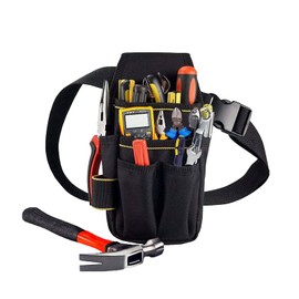 DFsucces Tool Bag, Waist Bag, Tool Holder, Small Items, Waist Bag, Multi-functional Pockets, Compact Design, Detachable Waist Bag, For Work, Carabiner Hook, Belt Included