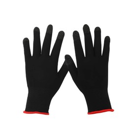 Gaming Gloves, Anti-Cold Gaming Gloves Sweat-Proof Touching Screen Gloves Full Finger Silver Fiber Game Sleeve