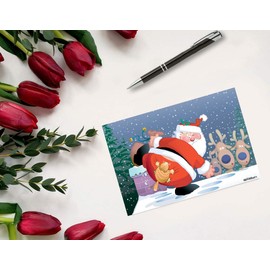 Stonehouse Collection Funny Cat Christmas Postcards - 50 Holiday Fun Postcards - 4 x 6 Inch Postcards (Funny Cat)