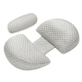 ShowyLive Pregnancy Wedge Pillow for Sleeping Maternity Body Pillow for Pregnant Women with Removable Washable Cover Support for Back, Hips, Legs (Grey)