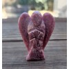 NATURAL 2" RHODONITE STONE HANDCARVED GEMSTONE ANGEL
