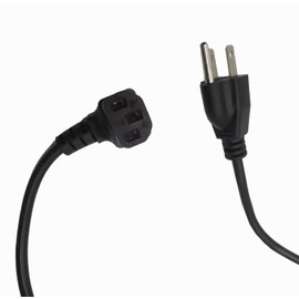 Traovien 3 Prong Female Coiled Spiral Power Cable,3 Prong AC Power Cord Cable 2.5m/8FT 18AWG Connector Plug Wire,Suitable for TV, Computer, Printer, Radio, Monitor Laptop, etc (Black UP Angle)