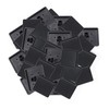 Abeicy 20 Pieces 1010 Plain Plastic End Cap Square Black