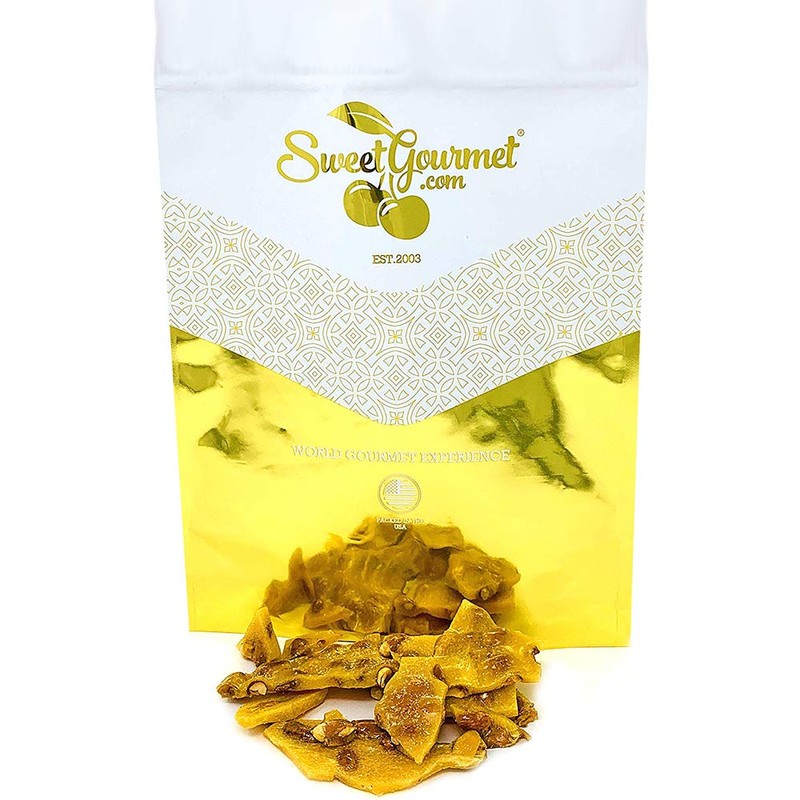 SweetGourmet Original Peanut Brittle Candy, Homestyle Toffee with Nuts, Traditional