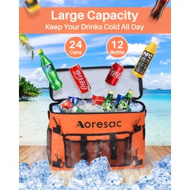 AORESAC Kayak Cooler Behind Seat, Waterproof Seat Back Cooler for Kayaks, Compatible with Lawn-Chair Style Seats, Portable Cooler Bag for Kayaking, Travel, Lunch, Beaches &Trips