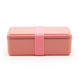 GEL-COOL 0101-0272 Gel Cool Square Lunch Box with Integrated Ice Pack, Large, Macaron Pink, 7.0 x 3.4 x 2.4 inches (17.8 x 8.7 x 6 cm), 16.9 fl oz (500 ml), 1 Tier, Bento Box, Women, Men, Children,