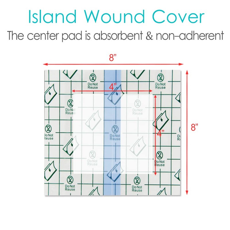 25 Pcs Waterproof Dialysis Catheter Shower Cover + Non-Stick Center