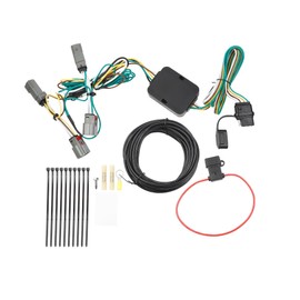 Dasbecan 56477 4-Pin Flat Trailer Wiring Harness Kit Compatible with Ford Maverick 2022 2023 2024 4-Way Connector Tow Hitch Wiring Harness