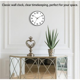 Reloj de pared moderno de 8 pulgadas funciona con pilas, silencioso, sin tictac, pequeño reloj analógico