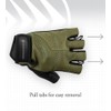 AERO|TECH|DESIGNS | Vintage Leather Gel Padded Palm Fingerless Gloves |