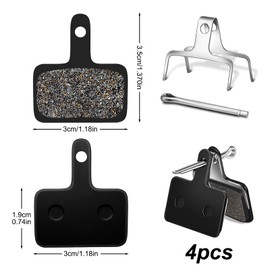 4 Pairs of Bicycle Brake Pads, Mountain Bike Disc Brake Pads, Resin Semi Metal Rear Bicycle Discs Brake Pads, Disc Brake Pads for M315 M355 M375 M395 M416 M446 M447 M475 M515 M525M575