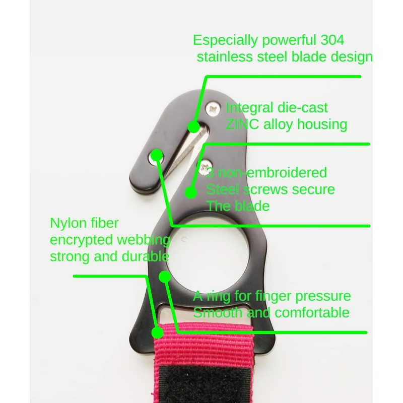 haihong Harnesses Kite Hook Safety-Knives Paragliding Skydiving with Pocket 2020