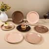 AimFun 48Pcs Brown Paper Plates Gradient Brown Party Plates 4
