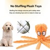Dog Squeaky Toys Octopus - No Stuffing Crinkle Plush Dog