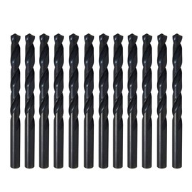 VALYRIANTOOL 12PCS 1/16 Inch HSS Twist Drill Bits | M2 Black Oxide Drill Bits Set | Fully Ground Jobber Length Drill Bits for Drilling on Mild Steel, Copper, Aluminum, Zinc Alloy
