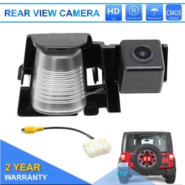 EWAY Reverse Backup Camera For Jeep Wrangler 07 + MyGIG Radio Video Interface Harness